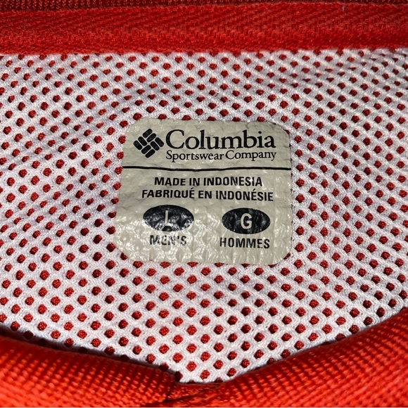 Columbia PFG Short Sleeve Shirt Men's L Vented Back Omni Shade Orange Solid - Picture 3 of 12